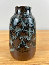 Pottery Craft USA Drip Glaze MCM Pottery Vase Brown, Blue 5.5"