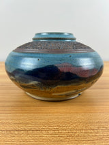 Carl Sheehan Fine Handcrafted Bozeman Landscape Stoneware Vase
