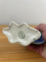 Beautiful Vintage Royal Copley Orange And Blue Bird Planter