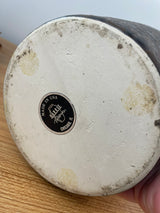 Harris Potteries Chicago IL Tall Brown Mottled Glaze Art Pottery Floor Vase 15.5" Tall