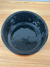 Mount Clemens Pottery 1968 Red MCM Mottled Red Glaze Bowl Black Interior