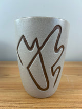 Pigeon Forge Pottery Tennessee Mid Century Modern Gray Cylinder Vase