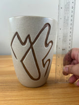 Pigeon Forge Pottery Tennessee Mid Century Modern Gray Cylinder Vase