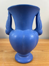 Niloak VIntage Blue Double Handled Stoneware Ceramic Vase Urn Matte Finish