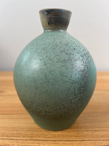 Peter Rose Pottery 6" Urn Bud Vase Mottled Green Signed Stamped