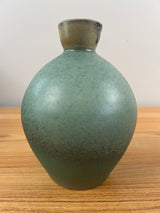Peter Rose Pottery 6" Urn Bud Vase Mottled Green Signed Stamped