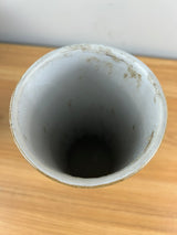 Pigeon Forge Pottery (TN 1946-99) 11.5" Cylinder Vase White Speckled Glaze