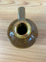 Pigeon Forge Pottery Tennessee Yellow Brown Drip Glaze Jug 4.5" Tall