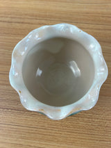 Herman A Kahler 1846-1917 Danish Art Nouveau Pottery Rim Vase Signed Danmark 3.75"