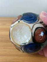 Herman A Kahler 1846-1917 Danish Art Nouveau Pottery Rim Vase Signed Danmark 3.75"