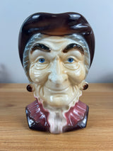 Royal Copley Old Woman Colonial Head Vase Wall Pocket 8"H x 7"W