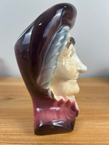 Royal Copley Old Woman Colonial Head Vase Wall Pocket 8"H x 7"W