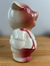 Royal Copley 1950's Vintage Art Pottery Piggy Bank "Always First 1863-1959"