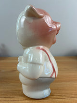 Royal Copley 1950's Vintage Art Pottery Piggy Bank "For My Mink"