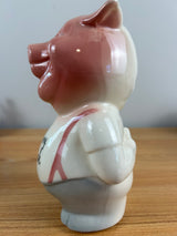 Royal Copley 1950's Vintage Art Pottery Piggy Bank "For My Mink"