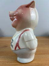 Royal Copley 1950's Vintage Art Pottery Piggy Bank "For My Cadillac"