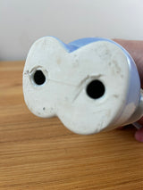 ROYAL COPLEY 1950's ART POTTERY 5" PINK PIGGY BANK Blue Shirt & FOIL STICKERS