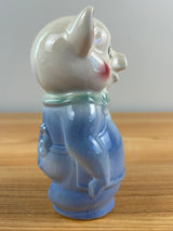 Royal Copely Art Pottery 6" Ceramic Pink Figural Pig Piggy Bank Small Chip