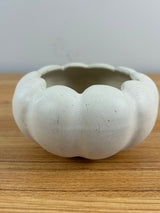 Niloak Art Pottery Scalloped Bowl Planter Vase White Cream Glaze