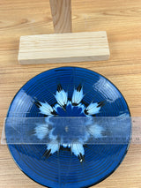 Herman A Kahler 1846-1917 Danish Art Deco Pottery Blue Plate Signed Danmark