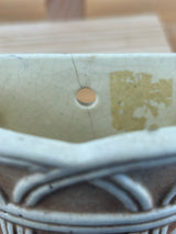 Weller Art Pottery Clinton Ivory Floral Daisey 8 1/4" Wall Pocket