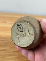 Margaret Pachl U. North Dakota School Mines Brown Textured Art Pottery Vase UND