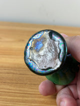 CH Brannam Barnstaple Iridescent Green Art Pottery Basket