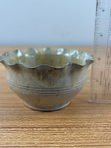 Old Sturbridge Village Pottery Mottle Glazed Ruffle Rim Bowl