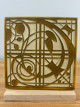 Motawi Tileworks Frank Lloyd Wright Art Pottery Brown Montrose 8X8 Tile