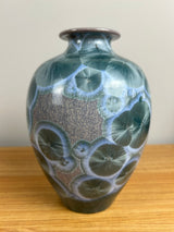 “Manka” John Mankameyer 1933-2015 Vase 2013 AP-10 Blue Crystalline Glaze 7"