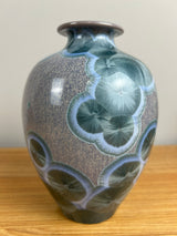 “Manka” John Mankameyer 1933-2015 Vase 2013 AP-10 Blue Crystalline Glaze 7"