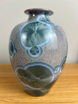 “Manka” John Mankameyer 1933-2015 Vase 2013 AP-10 Blue Crystalline Glaze 7"
