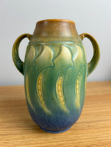 Roseville Falline Blue 1933 Vintage Arts And Crafts Pottery Ceramic Vase 643-6