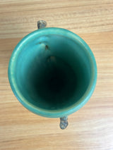 Roseville Pine Cone Green 1936 Vintage Art Pottery Ceramic Flower Vase 748-6