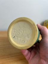 Roseville Pine Cone Green 1936 Vintage Art Pottery Ceramic Flower Vase 748-6