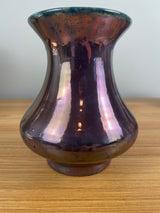 Pewabic Pottery 1920s Purple Iridescent Glaze Flared Rim Vase