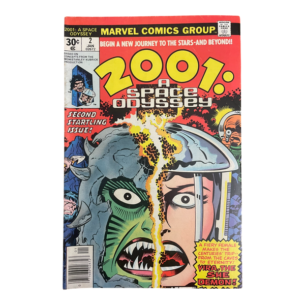 2001: A SPACE ODYSSEY #2 - VIRA THE SHE-DEMON -JACK KIRBY ART (MARVEL JAN. 1977)