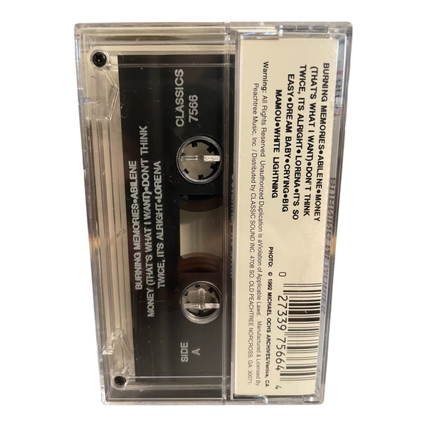 Waylon Jennings Burning Memories (Cassette) 10 Songs 1992