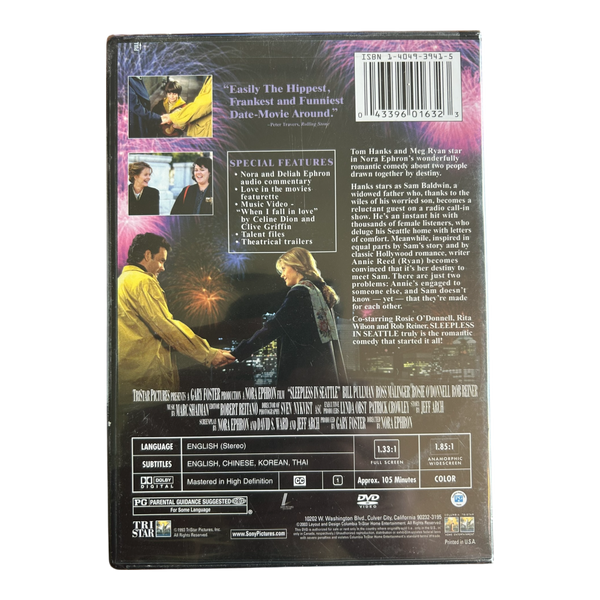 Sleepless in Seattle (DVD, 2003, 10th Anniversary Edition) NEW