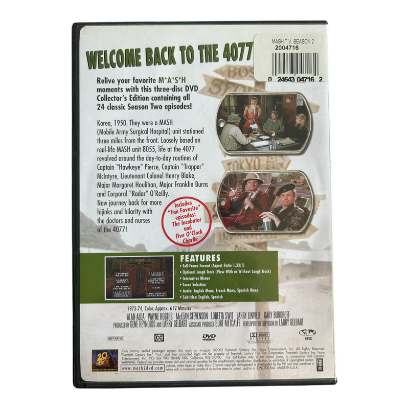 MASH - Season 2 (DVD, 2003, 3-Disc Set) Collector’s Edition
