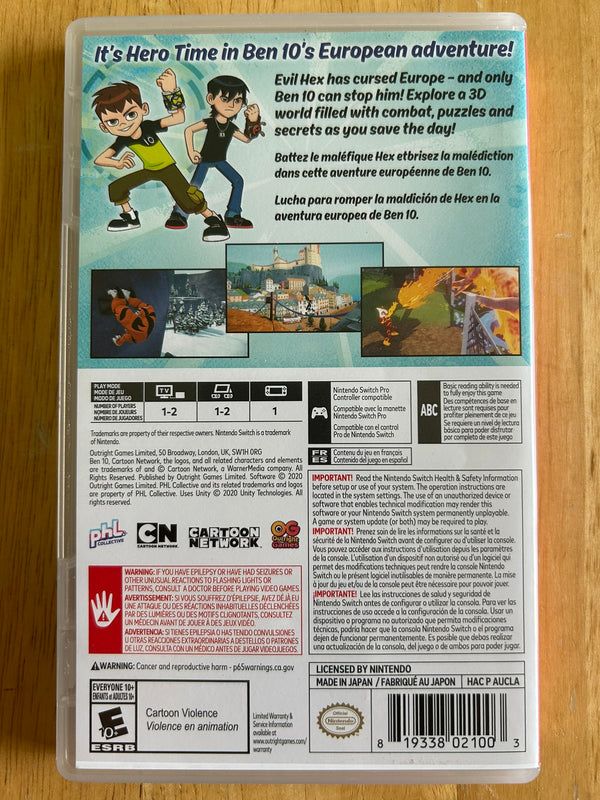 Ben 10 Power Trip Nintendo Switch Game w/Case