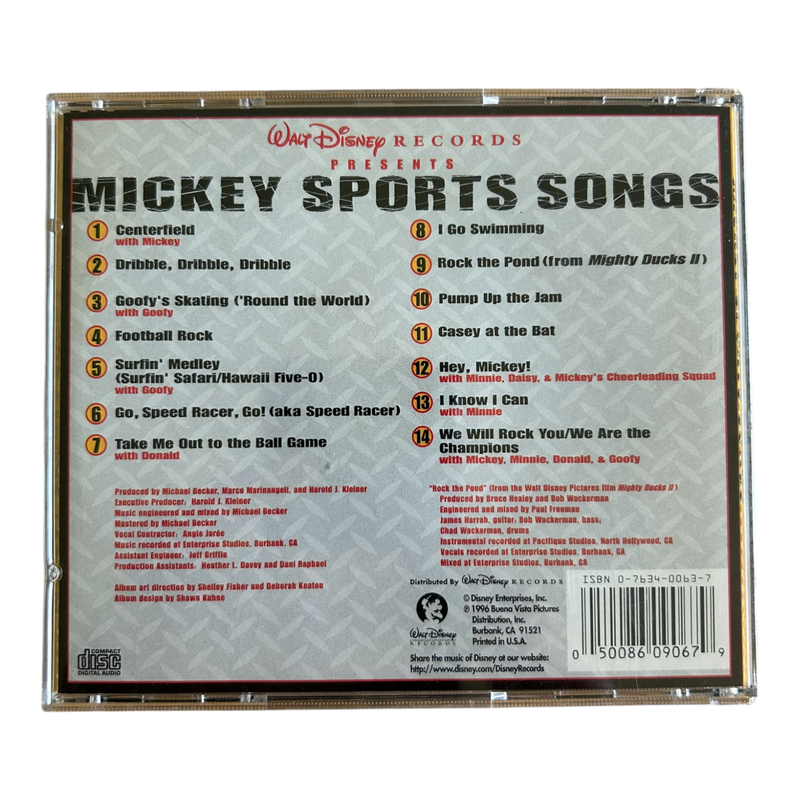 Mickey Sports Songs by Disney (CD, Apr-2009, Walt Disney)