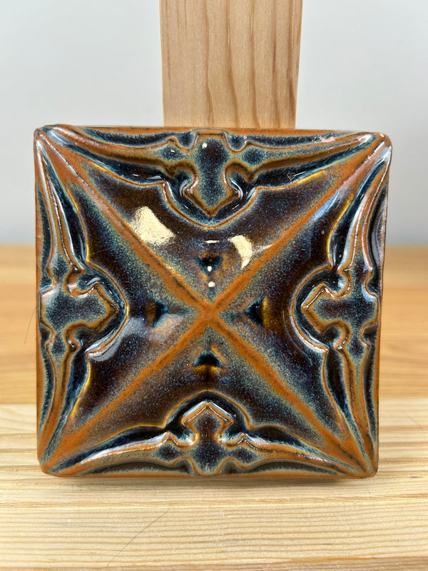 Motawi Tileworks Sullivan 4" X 4" Louis Sullivan Relief Tile Moonstone Glaze