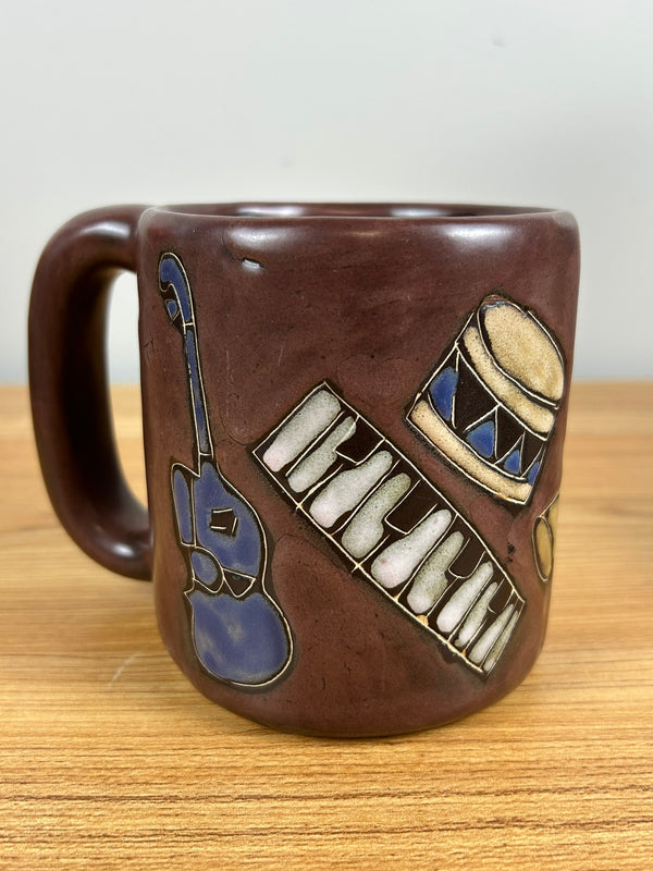 Jazz Music Instruments Saxophone Guitar Drums Mara Mexico Coffee Mug Cup 16 oz.