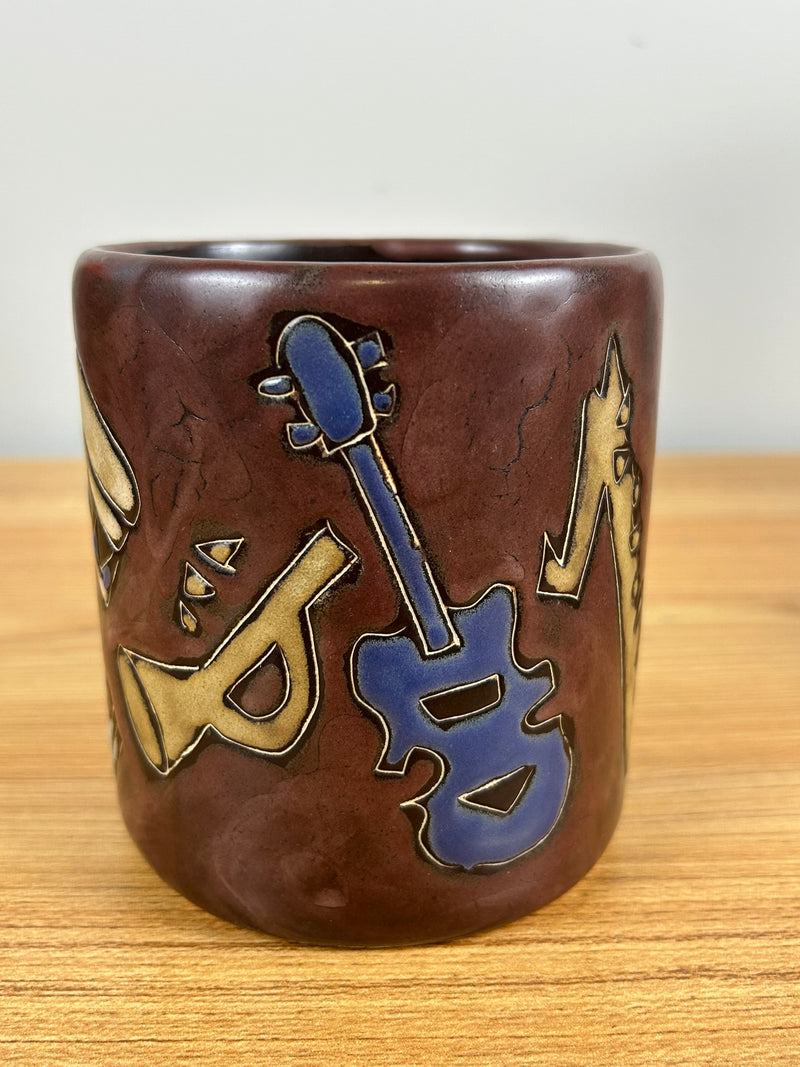 Jazz Music Instruments Saxophone Guitar Drums Mara Mexico Coffee Mug Cup 16 oz.