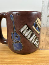 Jazz Music Instruments Saxophone Guitar Drums Mara Mexico Coffee Mug Cup 16 oz.