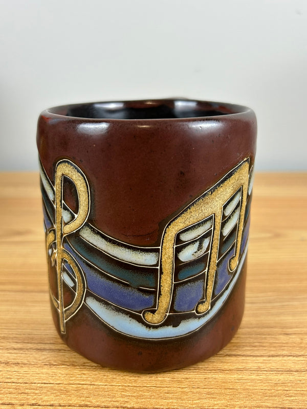 Design by Mara MUSICAL NOTES Mexico Studio Art Pottery Coffee Mug Sheet Music