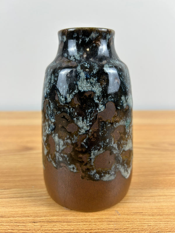 Pottery Craft USA Drip Glaze MCM Pottery Vase Brown, Blue 5.5"
