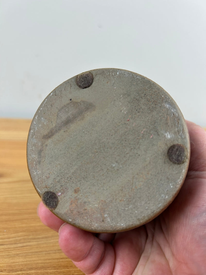 Pottery Craft USA Drip Glaze MCM Pottery Vase Brown, Blue 5.5"