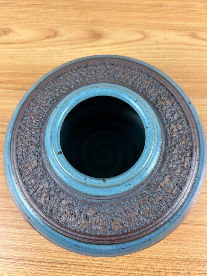 Carl Sheehan Fine Handcrafted Bozeman Landscape Stoneware Vase